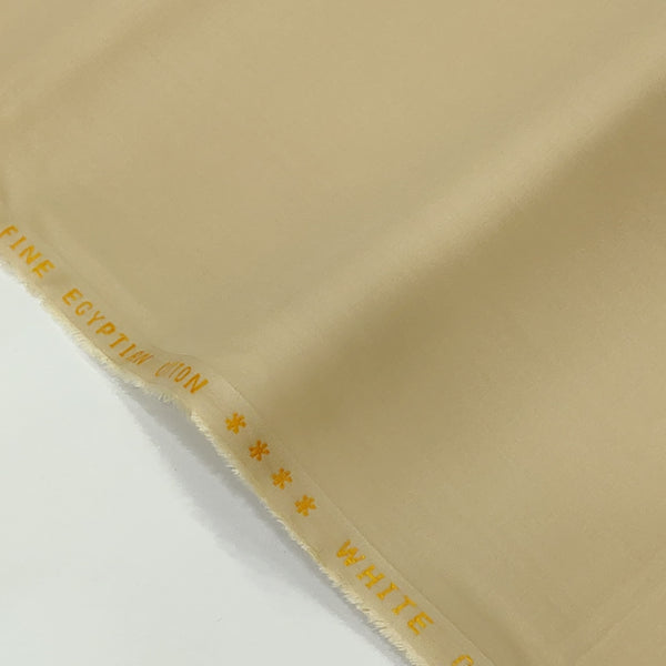 Beige - White Gold Cotton Fabric