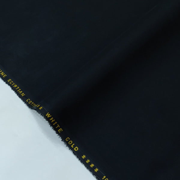 Black - White Gold Cotton Fabric