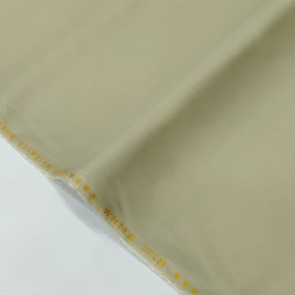 Skin - White Gold Cotton Fabric