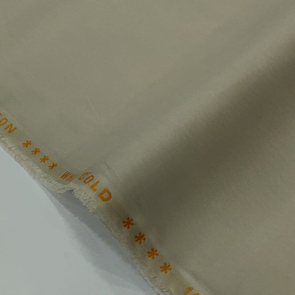 Pistachio - White Gold Cotton Fabric
